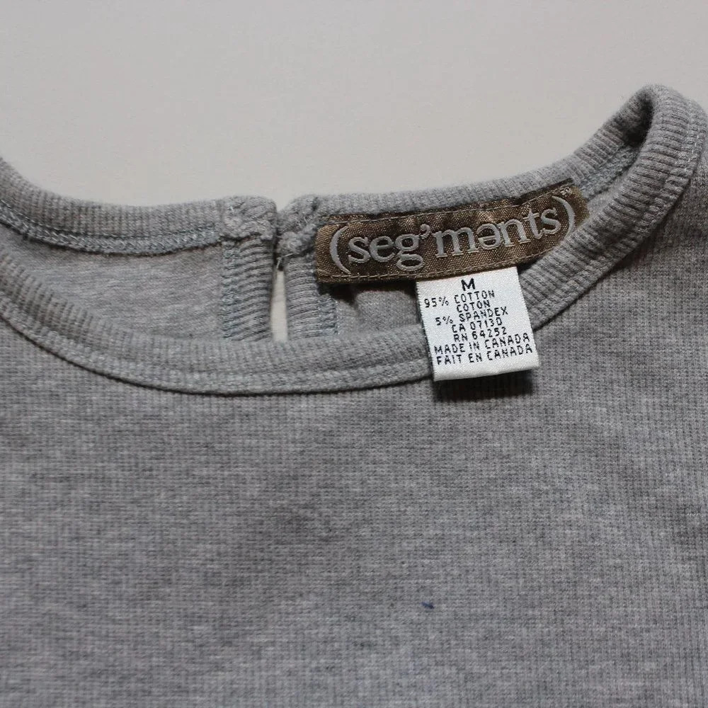 Segments Ribbed Grey Tank Top - Picture 4 of 6